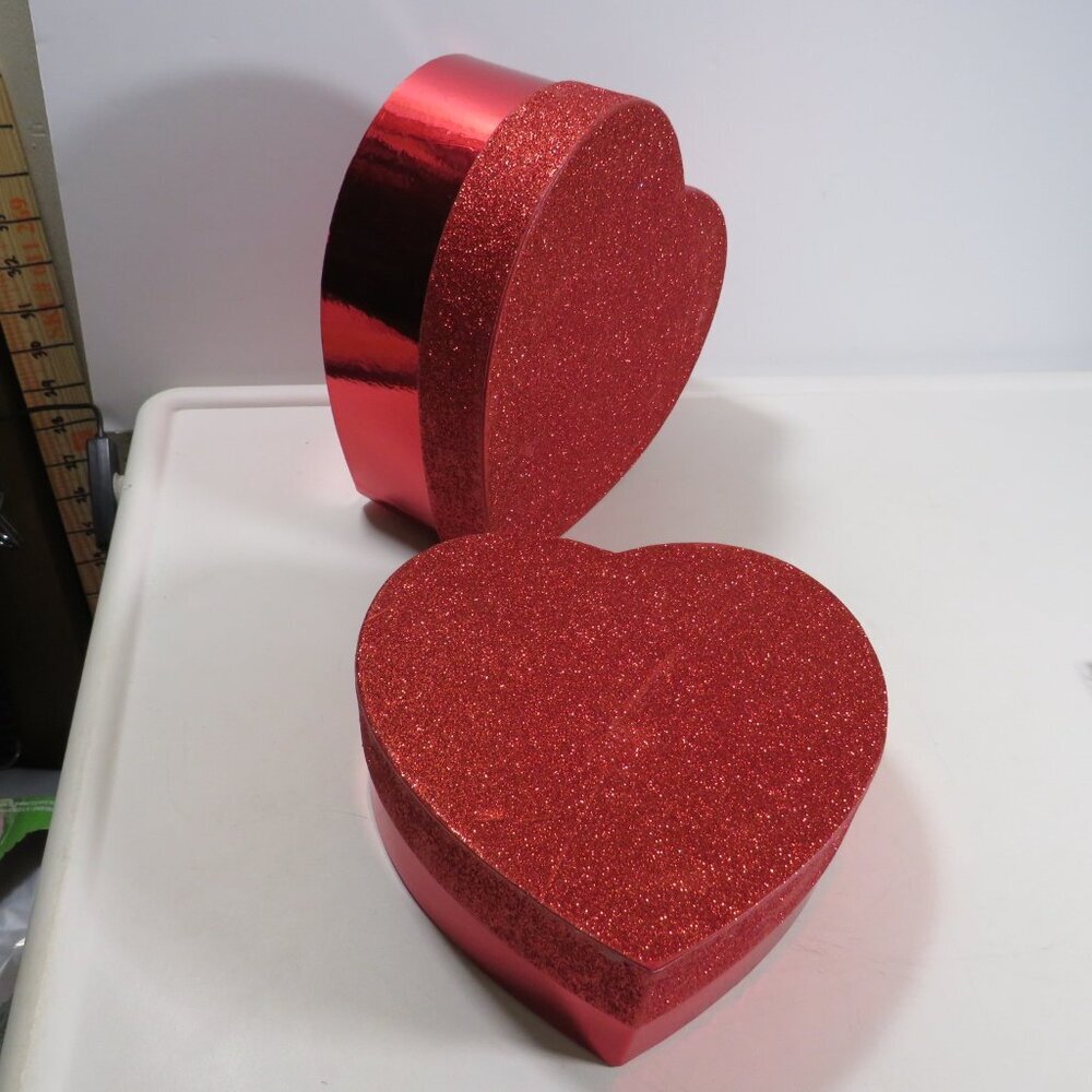 Gift Boxes (2) Glittered Top Metallic bottom (fits one inside the other)
